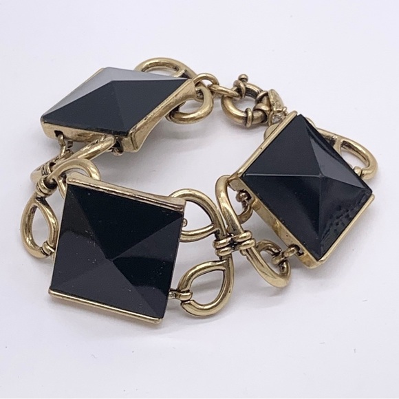J. Crew Black and Gold Link Bracelet - Picture 2 of 4